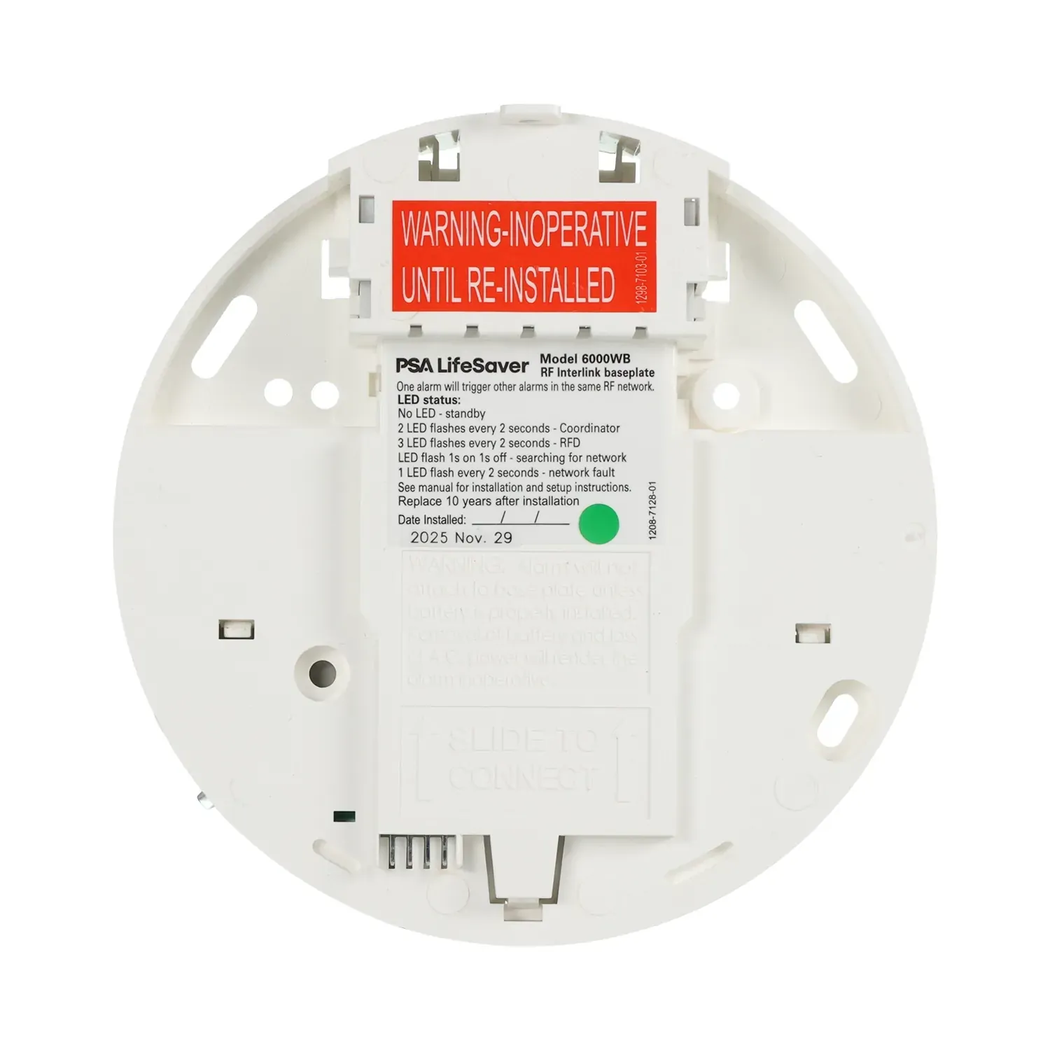 PSA Lifesaver LIF6000WB Wireless RF Interlink Baseplate for 6000 Series